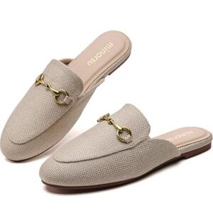 Minorsu Buckle Mules Slides Mules Shoes Ladies Slip-on Loafers